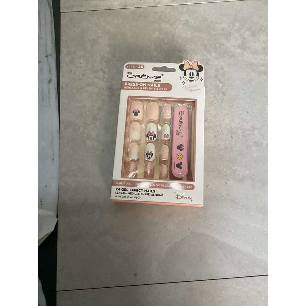 The Crème Shop x Minnie Mouse PINK Press-On Nails Reusable